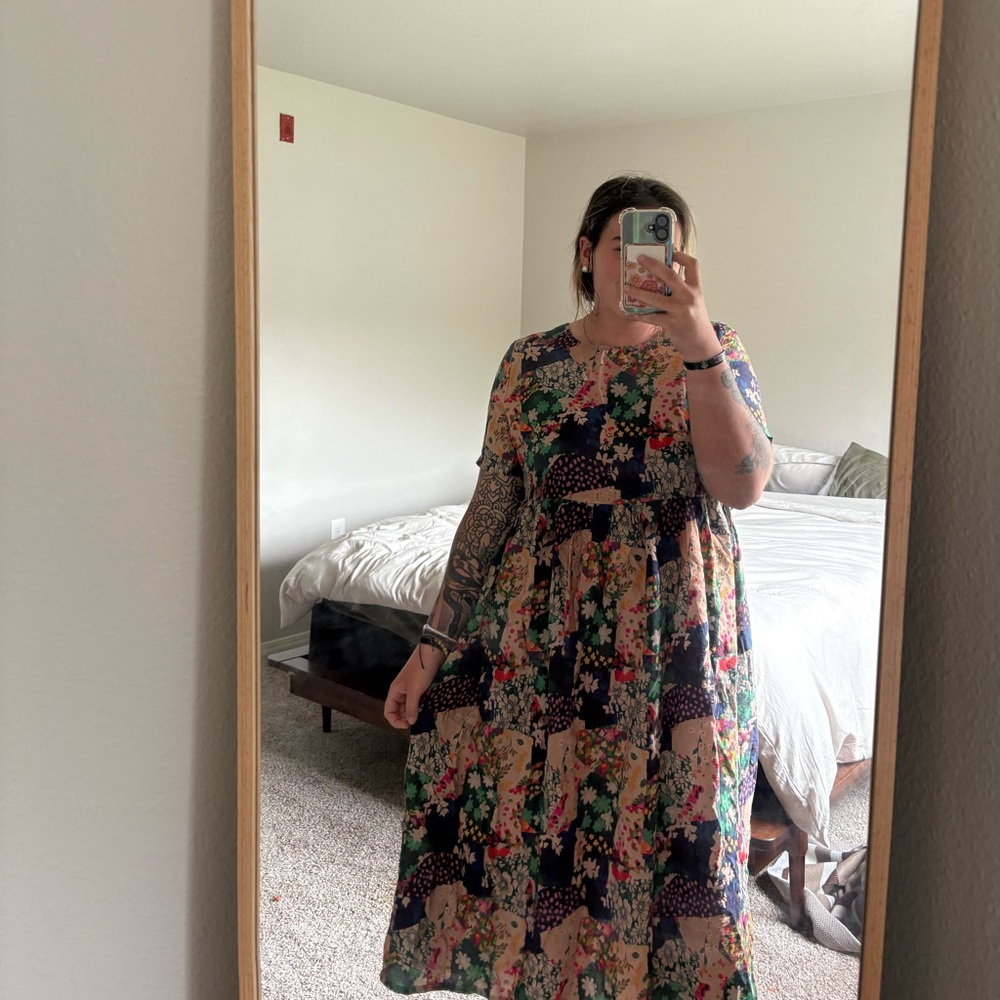 Floral Patchwork Dress